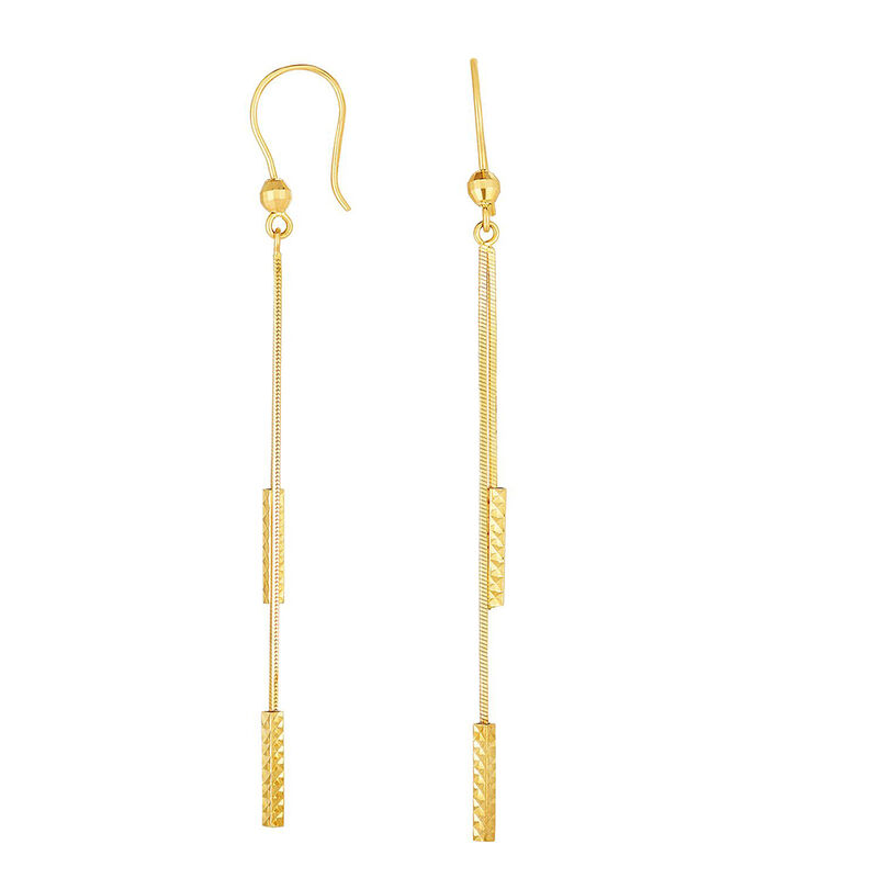 Drop Earrings in 14K Yellow Gold