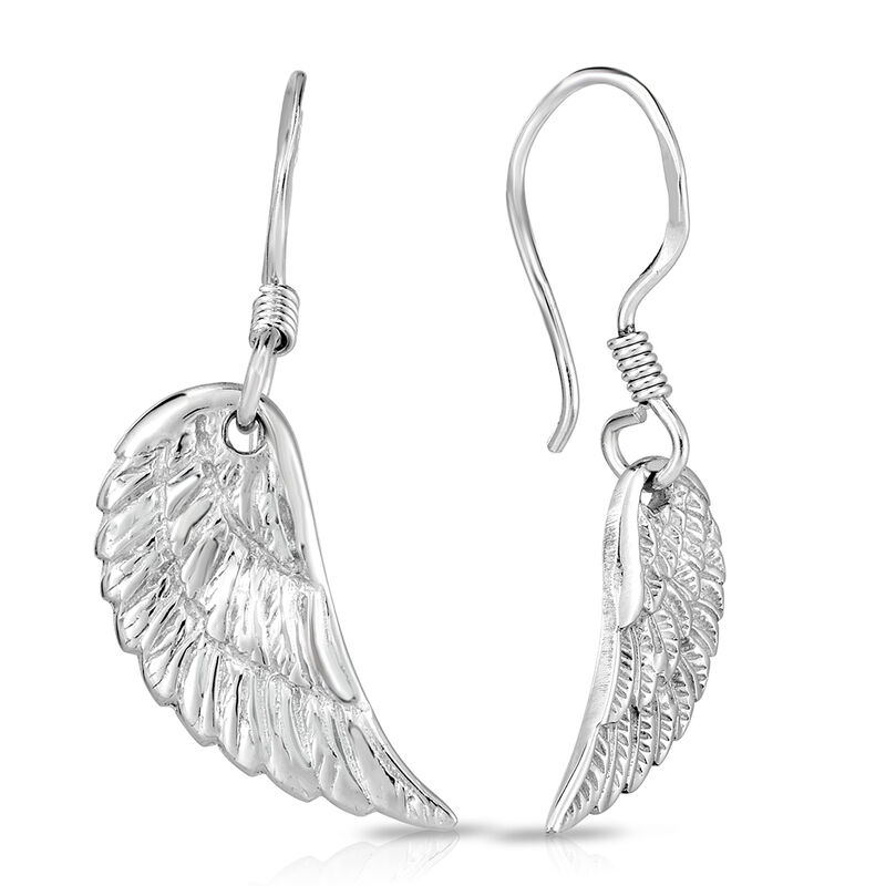 Dangle Wing Earrings in Sterling Silver