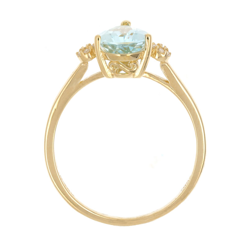 Lab-Created Birthstone and Diamond Accent Ring in 10K Yellow Gold
