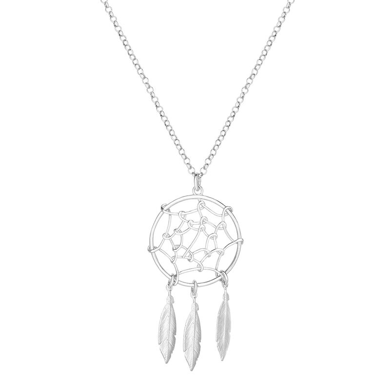 Dream Catcher Necklace in Sterling Silver