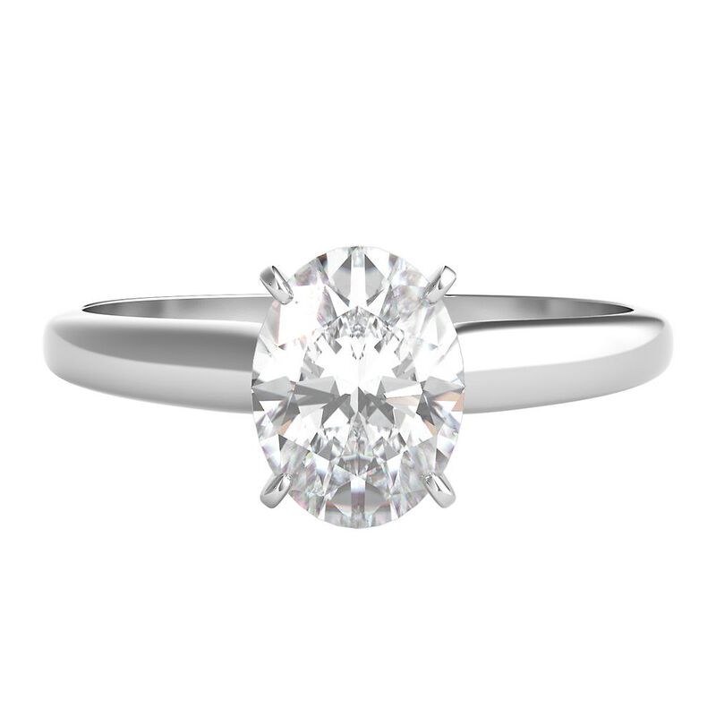 1 ct. tw. Diamond Oval Solitaire Engagement Ring in 14K White Gold