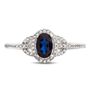 Sapphire &amp; 1/7 ct. tw. Diamond Ring in 10K White Gold