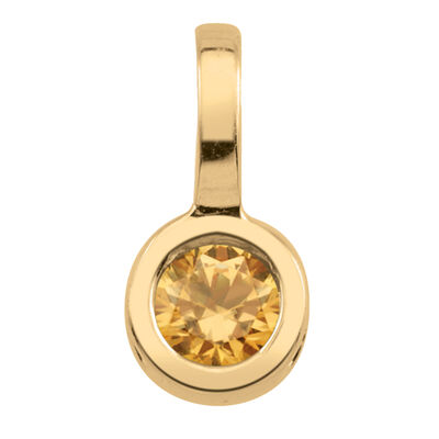 Citrine Charm in 10K Yellow Gold
