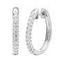 1/2 ct. tw. Diamond Hoop Earrings in 10K White Gold