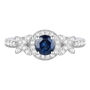 Blue Sapphire and Diamond Ring in 10K White Gold &#40;1/3 ct. tw.&#41;