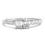 Oval-Shaped &amp; Emerald-Cut Toi et Moi Lab Grown Diamond Ring in 14K White Gold &#40;3/4 ct. tw.&#41;