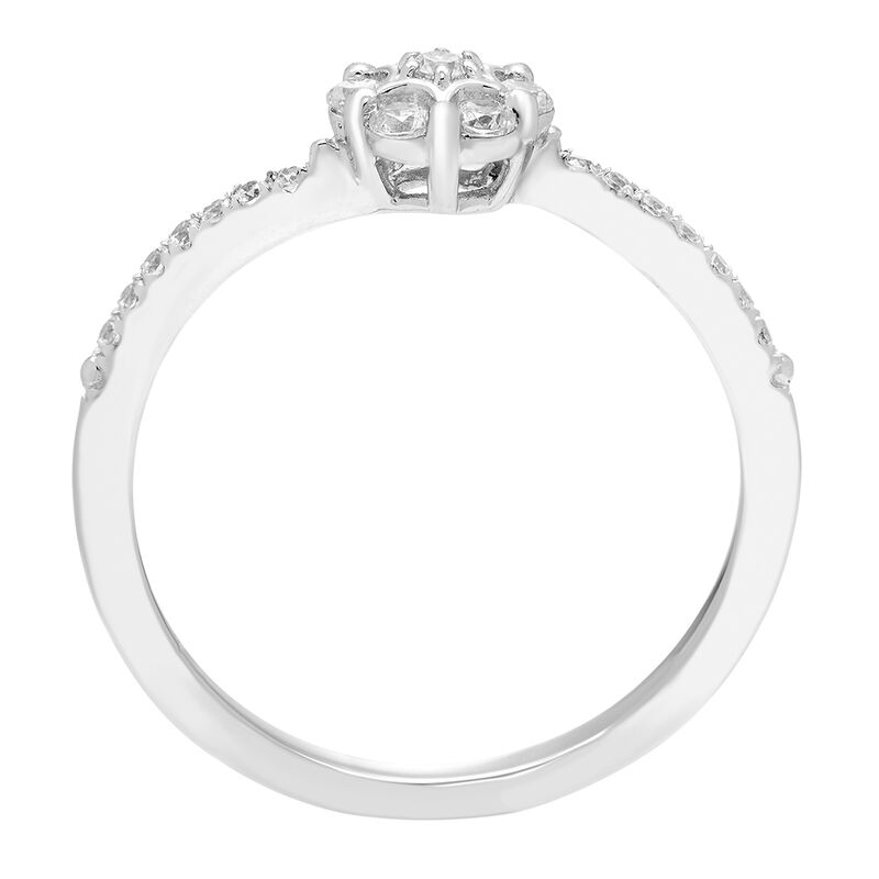 Diamond Cluster Promise Ring in 10K White Gold &#40;1/4 ct. tw.&#41;
