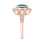 Blue Topaz Engagement Ring with Diamonds in 14K Rose Gold &#40;1/3 ct. tw.&#41;