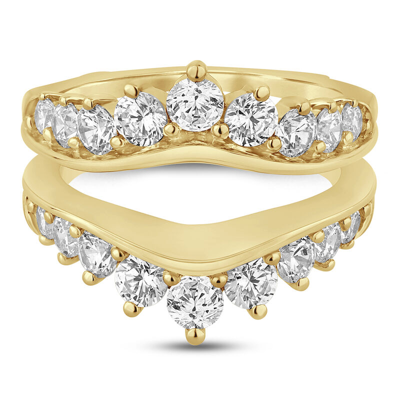Lab Grown Diamond Chevron Ring Enhancer in 14K Yellow Gold &#40;2 ct. tw.&#41;