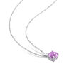 Amethyst Solitaire Pendant in Sterling Silver