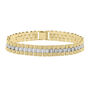 Men&rsquo;s Panther Link Bracelet in 14K Yellow Gold &amp; 14K White Gold, 12.25MM, 8.5&rdquo; 