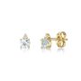 Aquamarine &amp; Diamond Earrings in 10K Yellow Gold