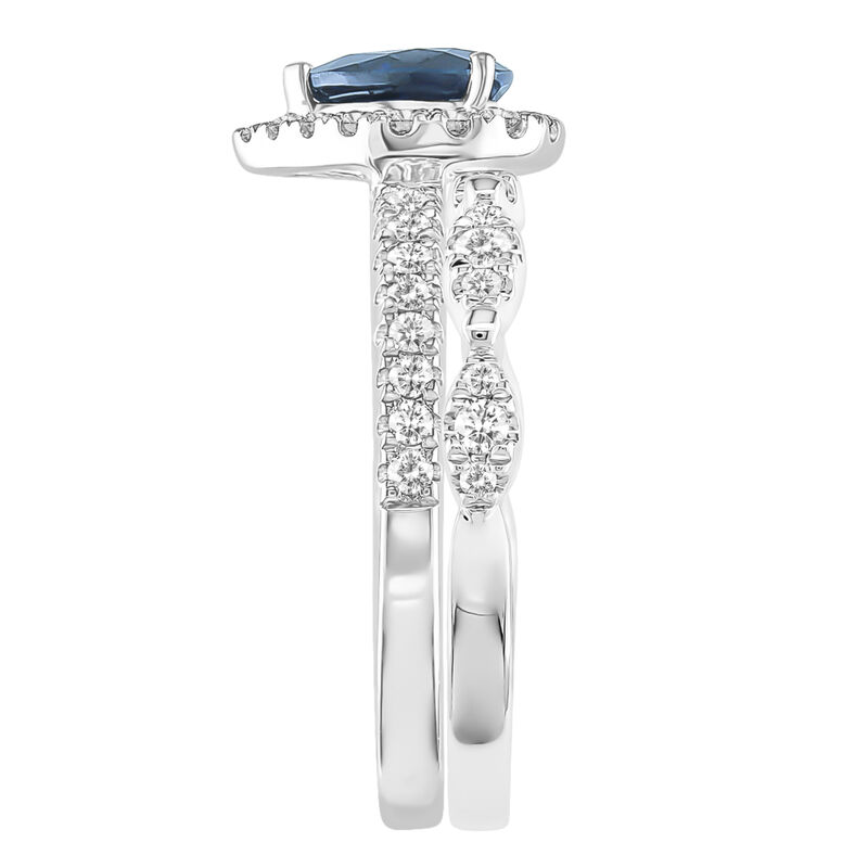 Shades of Love&amp;&#35;8482; Sapphire &amp; 1/2 ct. tw. Diamond Ring in 14K White Gold
