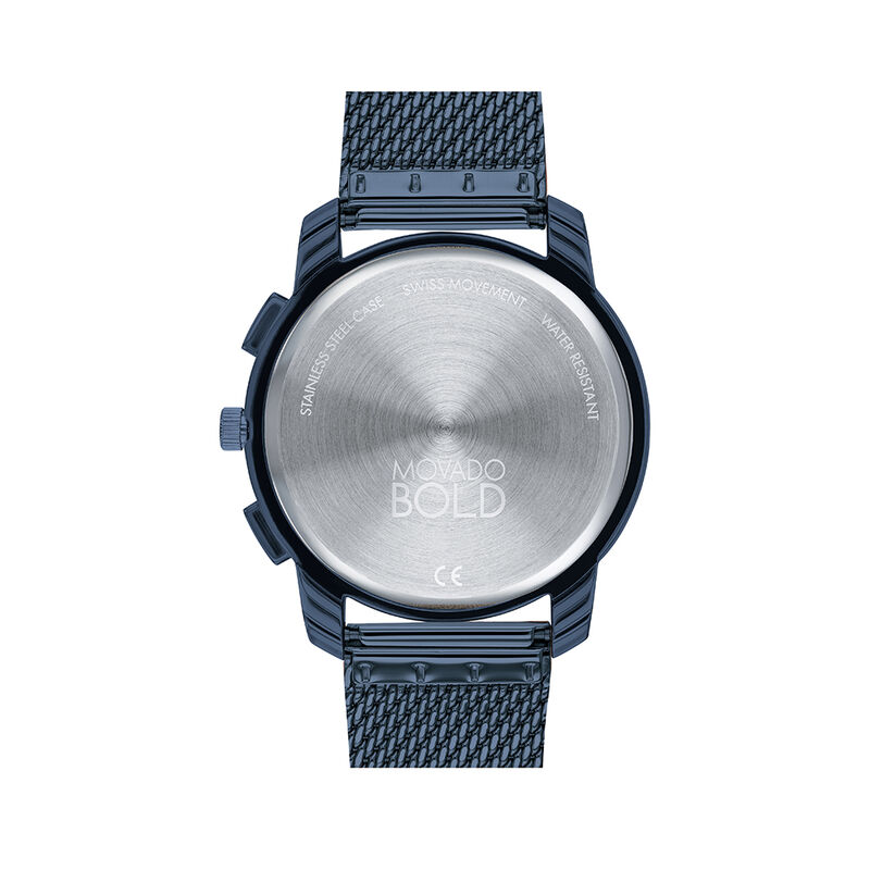 Mesh Men&#39;s Watch in Blue Ion-Plated Stainless Steel, 42mm