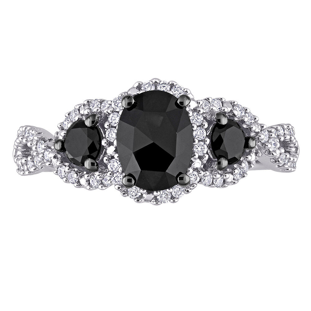 Black Band Wedding Rings for Women | Black diamond ring engagement, Black  engagement ring, Black wedding rings
