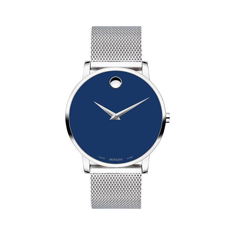Museum Classic Blue Men&#39;s Watch in Stainless Steel, 40mm
