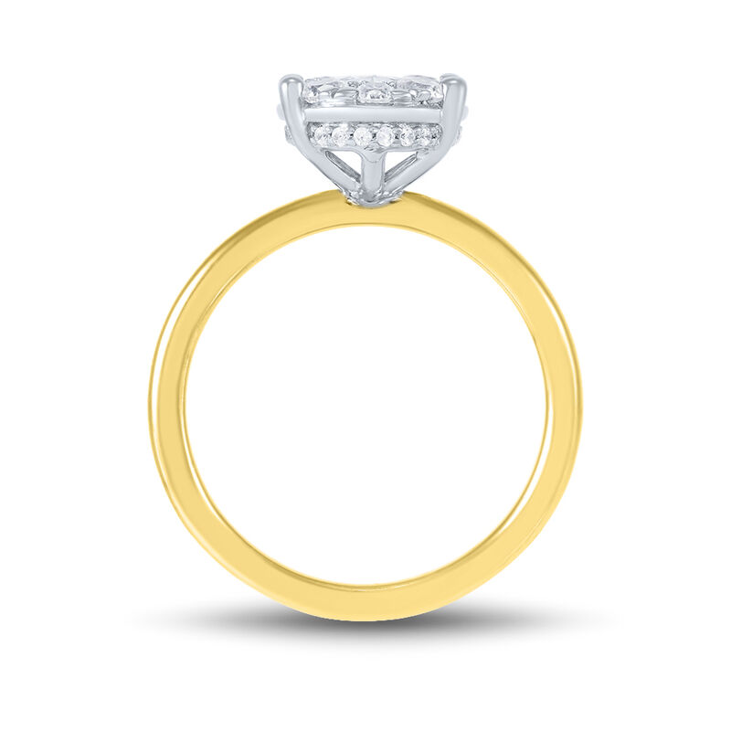 Oval Multi-Diamond Engagement Ring in 10K Yellow Gold &#40;1 ct. tw.&#41;