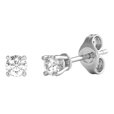 1/4 ct. tw. Diamond 4-Prong Stud Earrings in 10K White Gold