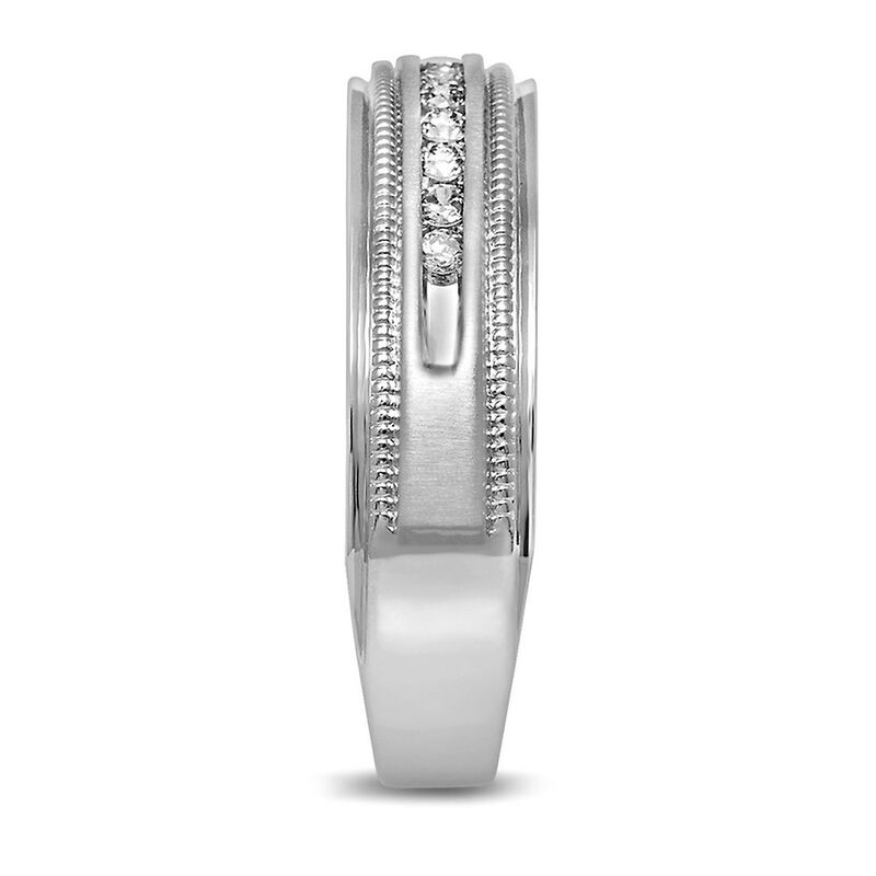 Men&#39;s 1/5 ct. tw. Diamond Band in Sterling Silver