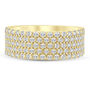 Lab Grown Diamond Pave Multi Row Band in 14K Gold