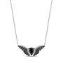 Maleficent Onyx and Diamond Necklace in Sterling Silver &#40;1/10 ct. tw.&#41;