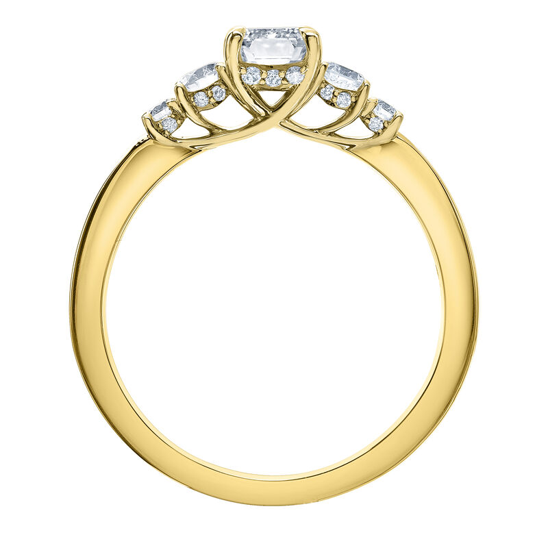 Emerald Step-Cut Diamond Engagement Ring in 14K Yellow Gold &#40;1 ct. tw.&#41;