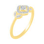 1/5 ct. tw. Diamond Flower Promise Ring in 10K Yellow Gold