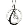 Circle of Love&amp;&#35;174; 1/5 ct. tw. Black &amp; White Diamond Pendant in Sterling Silver