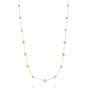 Pink Freshwater Cultured Pearl Tincup Necklace in 14K Rose Gold