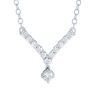 Lab Grown Diamond Chevron Necklace in 10K White Gold &#40;1/4 ct. tw.&#41;