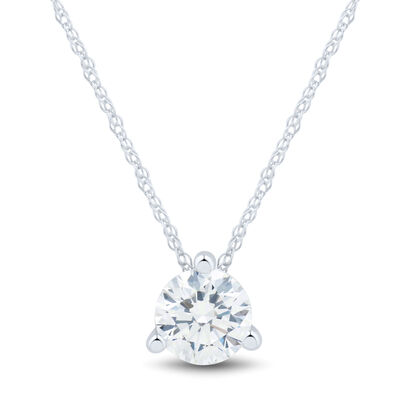 Lab Grown Diamond Solitaire Pendant in 14K Gold (1/2 ct. tw.)