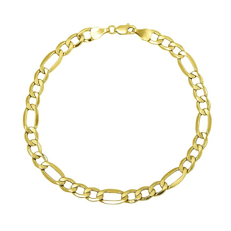 Men&#39;s Figaro Bracelet in 14K Yellow Gold