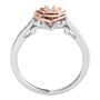 Belle Pav&eacute; Diamond Rose Ring in Sterling Silver &amp; 10K Rose Gold &#40;1/5 ct. tw.&#41;