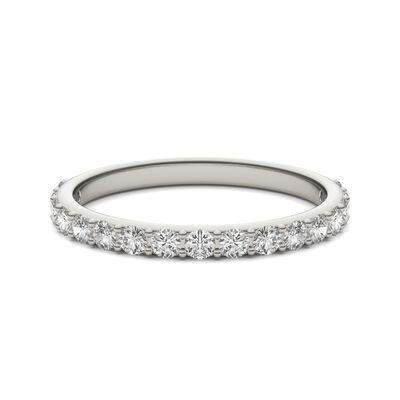 Lab-Created Moissanite Band in 14K White Gold (1/2 ct. tw.)