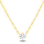 Lab Grown Diamond Round Solitaire Necklace in 10K Yellow Gold &#40;1/4 ct. tw.&#41;