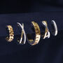 Curb Chain Open Huggie Hoop Earrings in Vermeil, 11MM