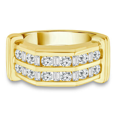 Men’s Diamond Wedding Ring in 10K Yellow Gold (1 1/2 ct. tw.)