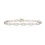 Round Open Link bracelet in 10K White &amp; Yellow Gold &#40;1/2 ct. tw.&#41;
