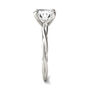 Round Solitaire Moissanite Ring with Twist Band in 14K White Gold &#40;1 7/8 ct. tw.&#41;