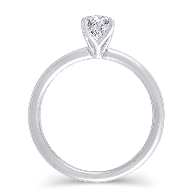 lab grown diamond round solitaire engagement ring in 14k white gold &#40;3/4 ct.&#41;