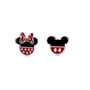Mickey &amp; Minnie Mouse Stud Earrings in Sterling Silver