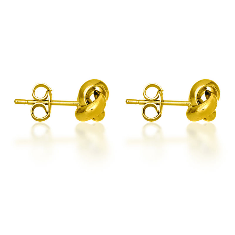Love Knot Earrings in 14K Yellow Gold