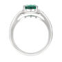 Pear-Shaped Lab Created Emerald Earring, Pendant &amp; Ring Set in Sterling Silver