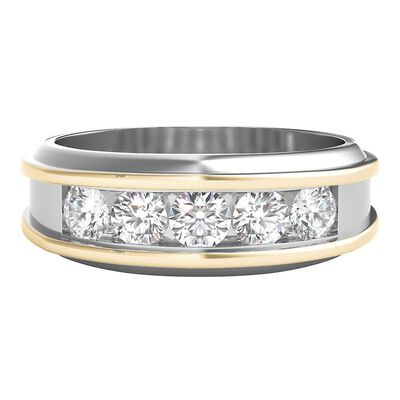 Men's 1 ct. tw. Diamond Two-Tone Ring in 10K Gold