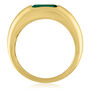 Lab-Created Emerald Ring in 10K Burnished Yellow Gold