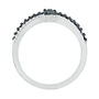 Black &amp; White Promise Ring with Diamond Bypass Band in Sterling Silver &#40;1/3 ct. tw.&#41;