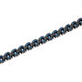 Men&rsquo;s Link Bracelet in Blue &amp; Black Ion-Plated Stainless Steel