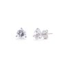 Lab Created White Sapphire Stud Earrings in Sterling Silver