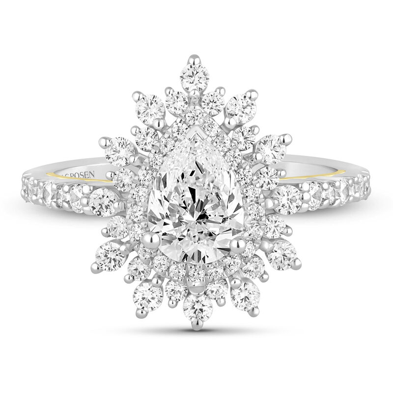 Zac Posen Lab Grown Diamond PearShaped Engagement Ring