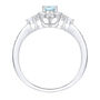 Santa Maria Aquamarine and Diamond Ring in 10K White Gold &#40;1/3 ct. tw.&#41;
